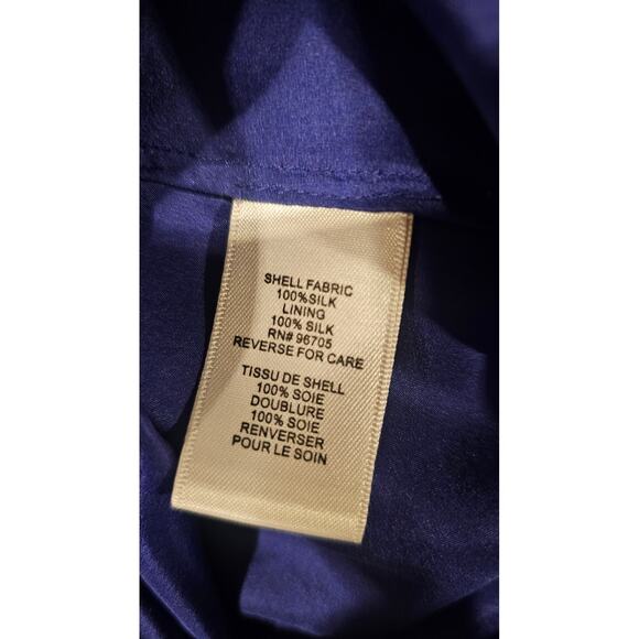 Rebecca Taylor Blue 100% Silk Dress. Ruffles, Bow, Sleeveless, Sexy Dress, Sz 4 - Picture 8 of 12